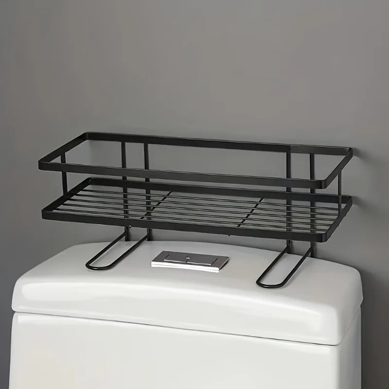 Estante de almacenamiento para inodoro sin perforaciones, estante de almacenamiento diverso para baño, estante de almacenamiento multifuncional para baño