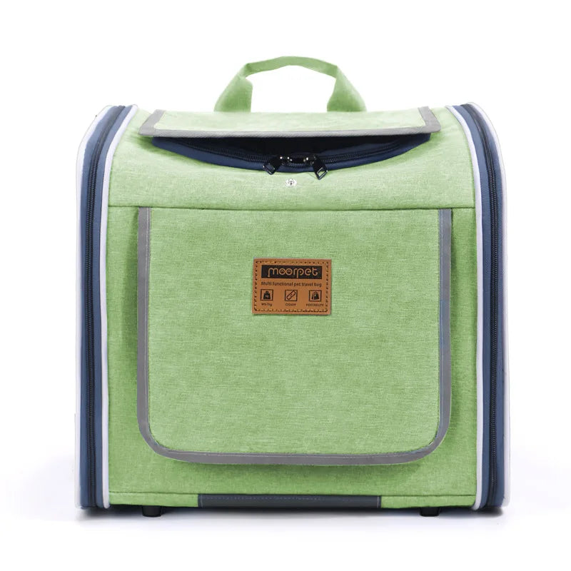 Mochila transportadora portátil para mascotas, bolsa de viaje de mano, bolsa de malla para gatos y perros, para asiento de coche o bicicleta, plegable, suministros para mascotas al aire libre