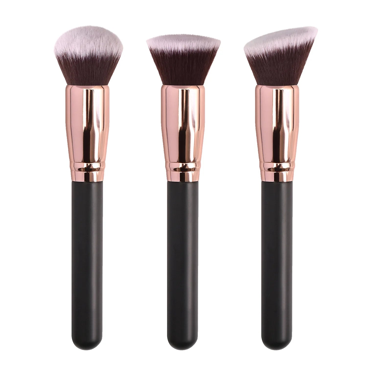 Brochas de maquillaje para base, polvos sueltos, corrector, colorete y para difuminar. Herramienta profesional de maquillaje y belleza.