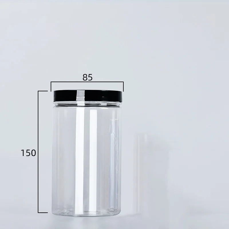 Lata transparente sellada con tapa, a prueba de olores de alimentos, envase de almacenamiento, botella para granos de café, condimentos, accesorios de cocina