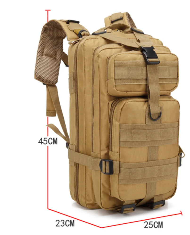 Mochila de senderismo de gran capacidad, multifuncional, para ciclismo al aire libre, táctica, ligera, de 3 piezas, para viajes.