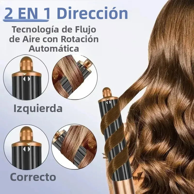 Estilizador de cabello multifuncional 6 en 1 SenCiciMen: rizador, cepillo de aire caliente, rizador de barril, secador de pelo profesional para cabello rizado.