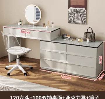 Diseño Natural Tocador Moderno Simple Tocador de Maquillaje Simple Dormitorio Chica Escritorio Mesa De Maquillaje Accesorios para el Hogar