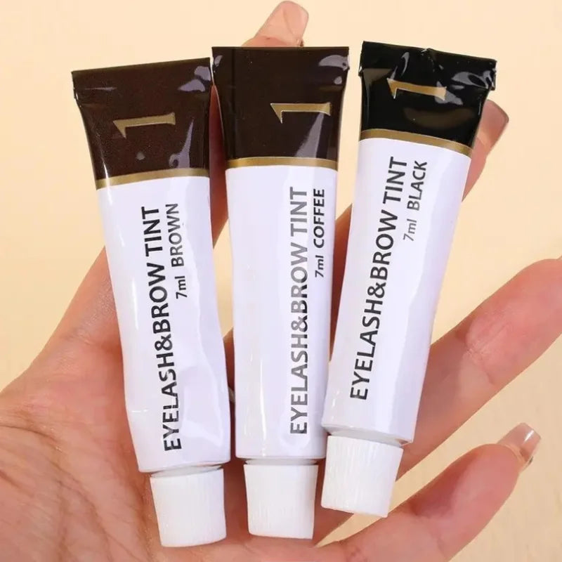 Kit 2 en 1 para teñir pestañas y cejas, herramienta de maquillaje profesional para colorear cejas y pestañas, ideal para uso diario.