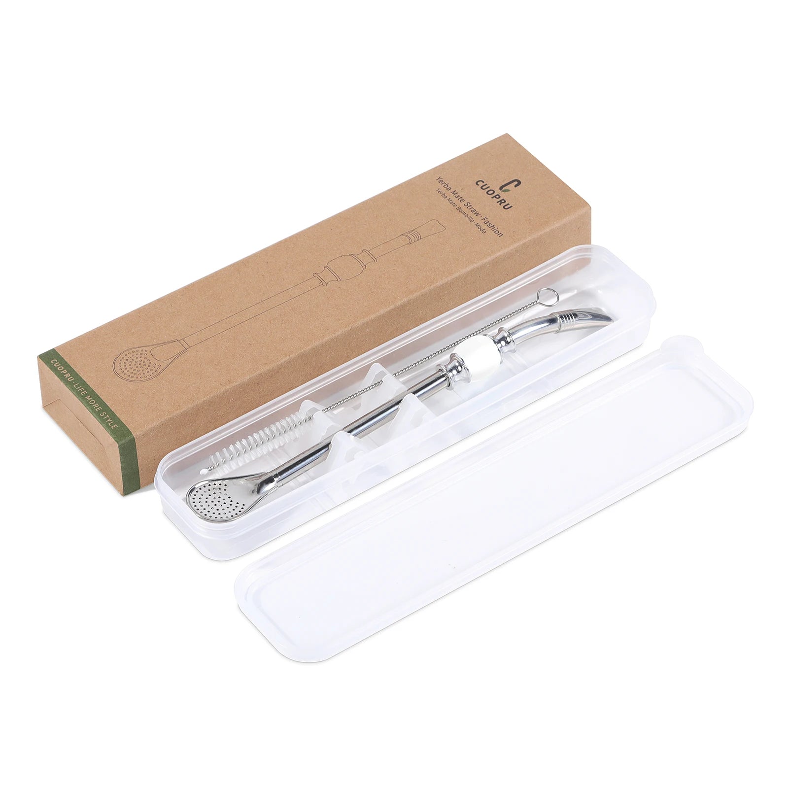 Juego de bombillas de acero inoxidable para té de yerba mate, pajitas reutilizables con filtro y cuchara, accesorio para bebidas de bar.