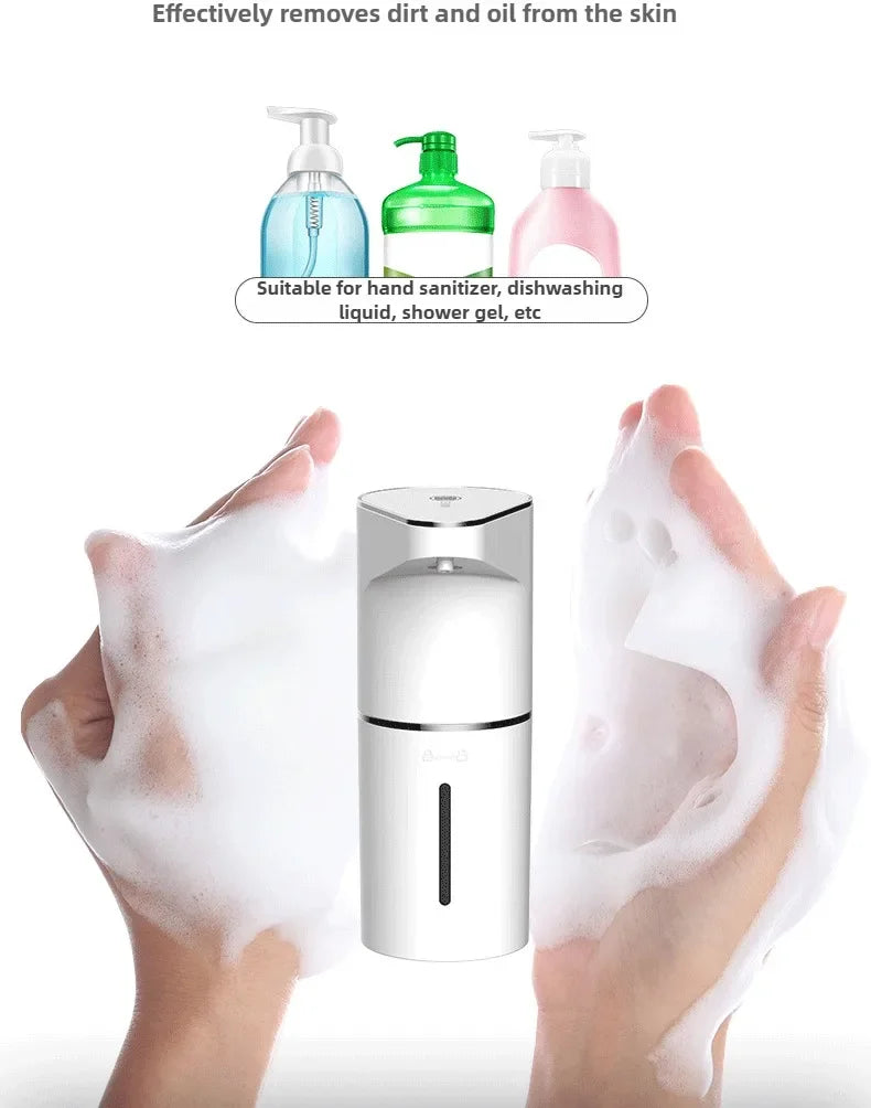 Nuevo dispensador automático de jabón en espuma 2026, máquina inteligente para baño con carga USB, color blanco, fabricado en ABS de alta calidad.
