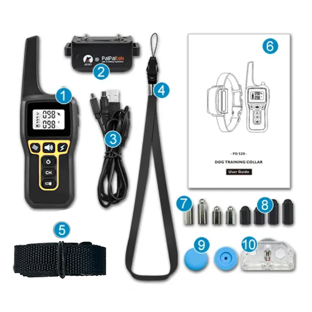 Collar de entrenamiento para perros de 1000 m, collar antiladridos universal, recargable e impermeable, collar de descarga eléctrica con control remoto y modos automáticos.