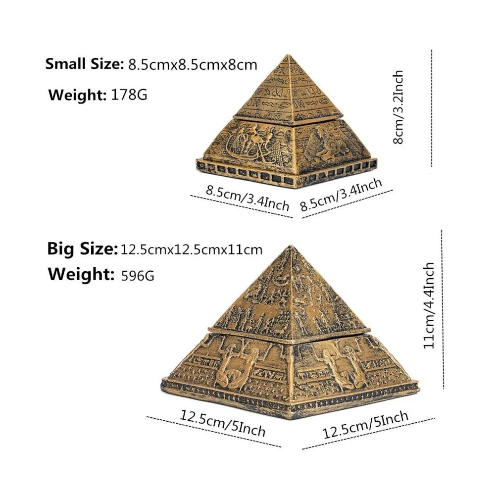 Adorno de pirámide del antiguo Egipto, artesanal, de resina, con soporte desmontable para velas de aromaterapia, faraón momia, recuerdo de viaje misterioso.