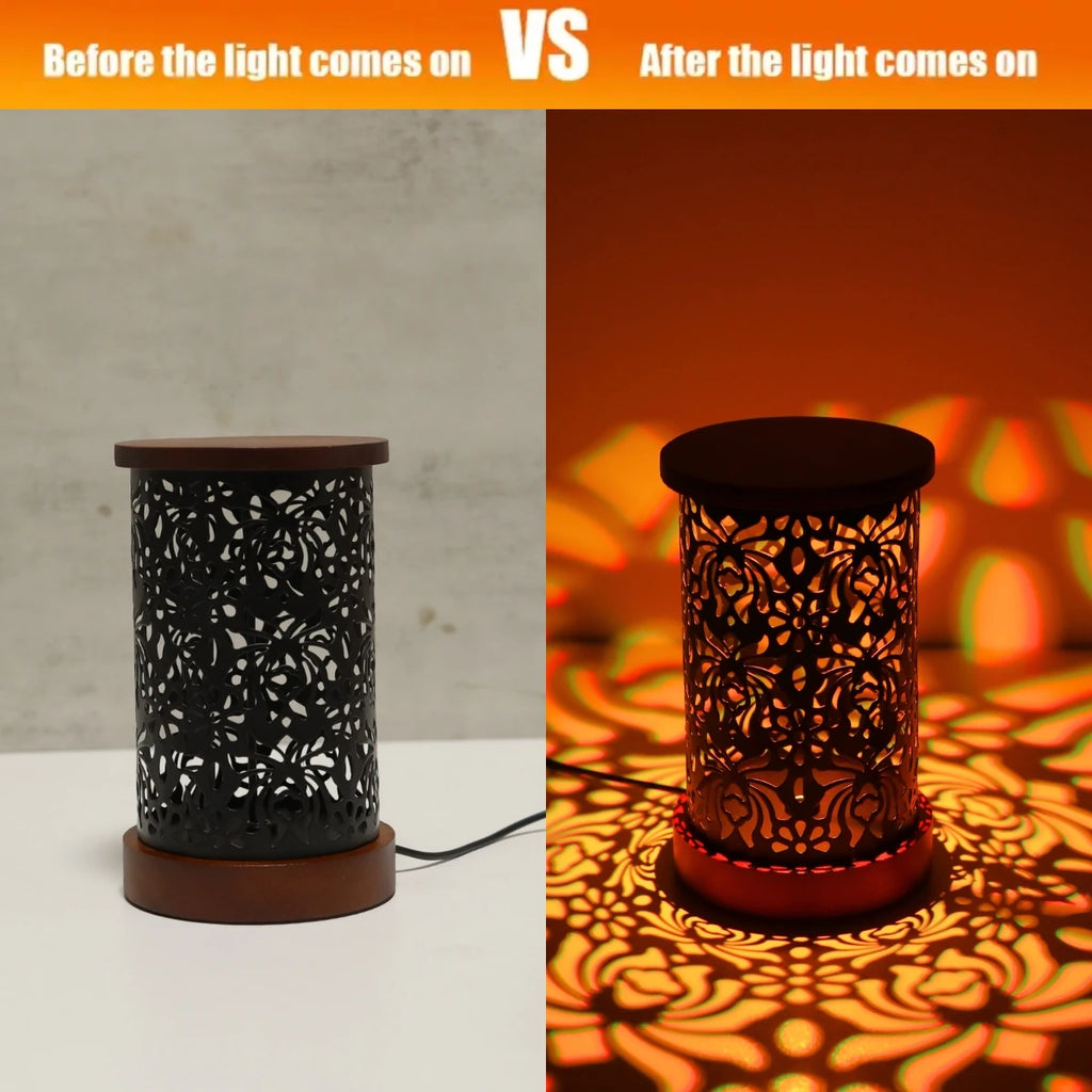 Lámpara de noche ambiental creativa RGB de 16 colores con luz y sombra, lámpara USB para oficina, dormitorio, mesita de noche, luz ambiental romántica regulable.