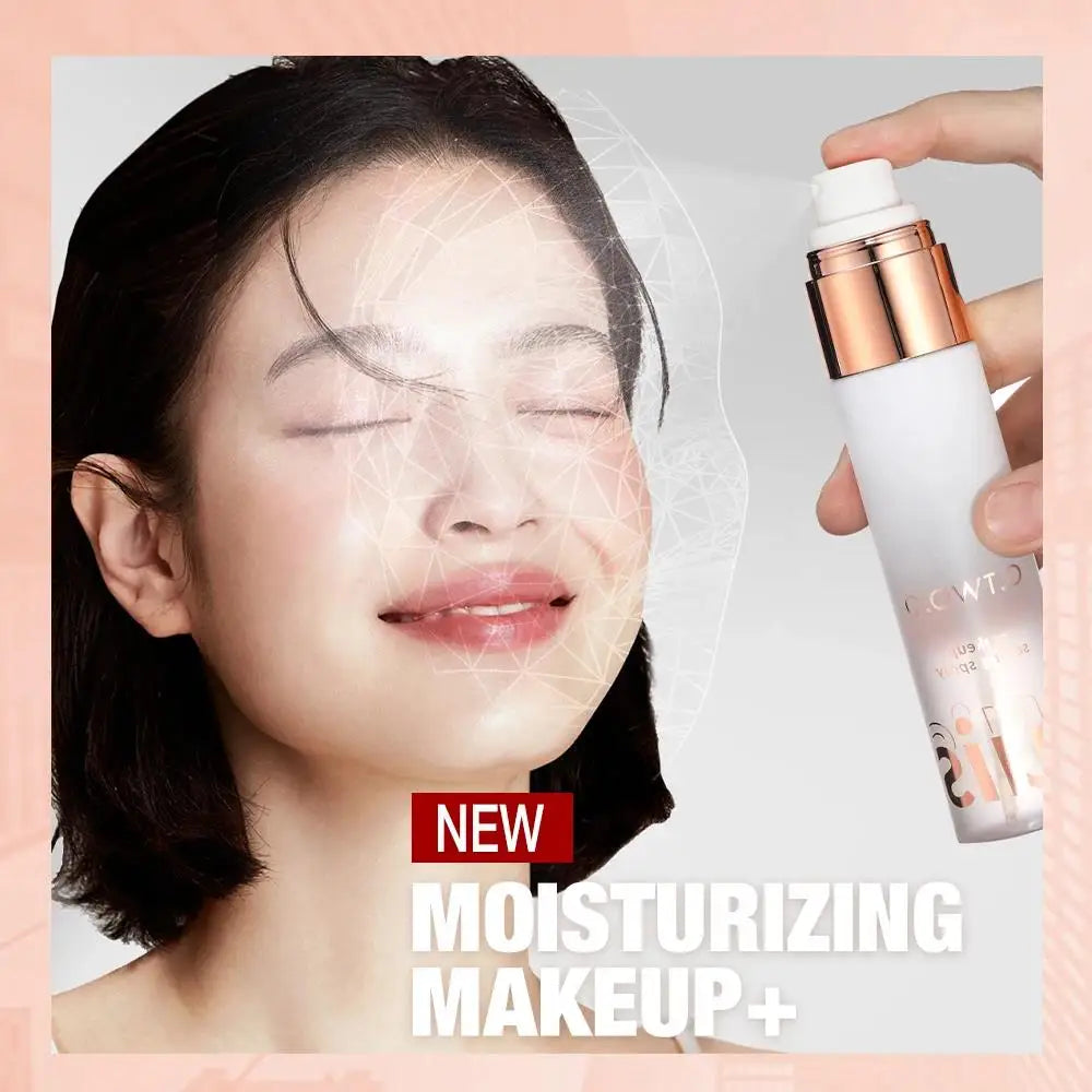 Spray fijador de maquillaje de larga duración. Bruma hidratante de acabado para el rostro. Formación instantánea de película. Fija el maquillaje durante todo el día.