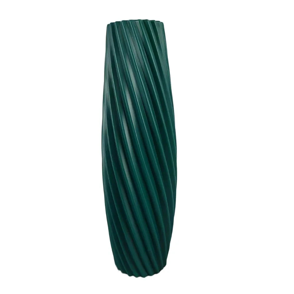 Jarrón de plástico de color liso con diseño de rayas, maceta para arreglos florales, jarrón decorativo nórdico para sala de estar.