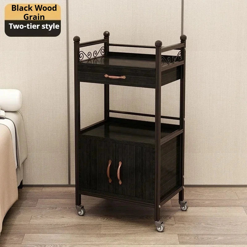 Beech Trolley Salon Hair Equipment Wheels Spa Beauty Furniture Machine Laser Black Roulette Storage Hairdressing Stainless Steel