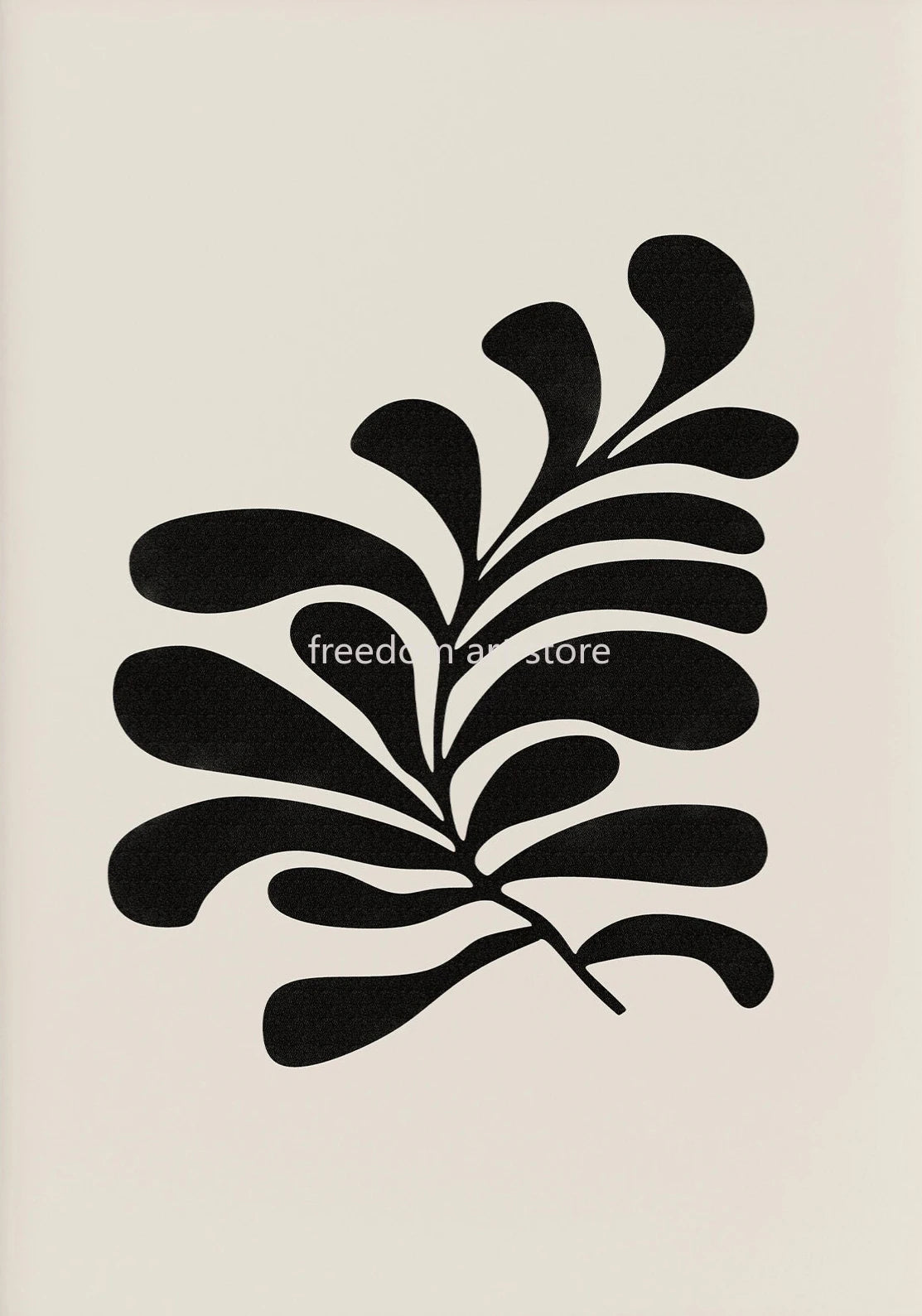 Póster artístico minimalista estilo boho Matisse con hojas botánicas, lienzo decorativo para pared, ideal para la sala de estar o el hogar.