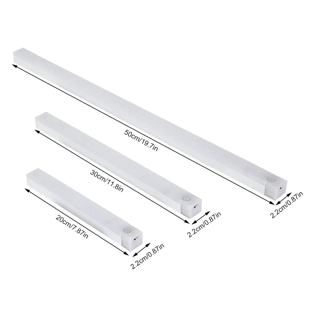Luz LED con sensor de movimiento, luz nocturna LED inalámbrica recargable tipo C, lámpara para armario, lámpara de armario, retroiluminación de escalera para cocina.