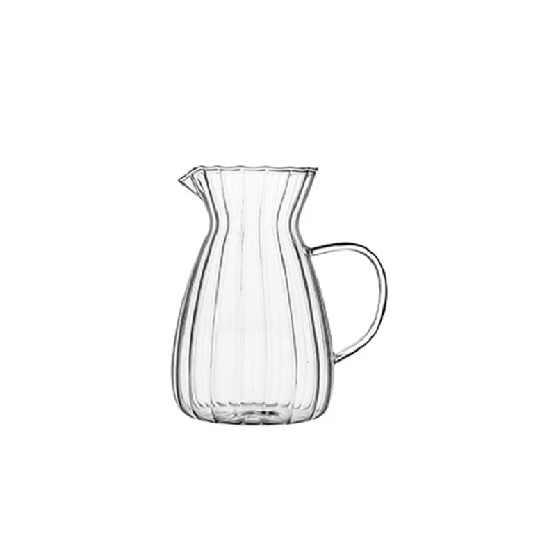 Jarra de té de vidrio de material borosilicato, pequeña jarra de agua cuadrada creativa Chahai, tamaño pequeño para espumar leche, cocina doméstica, café