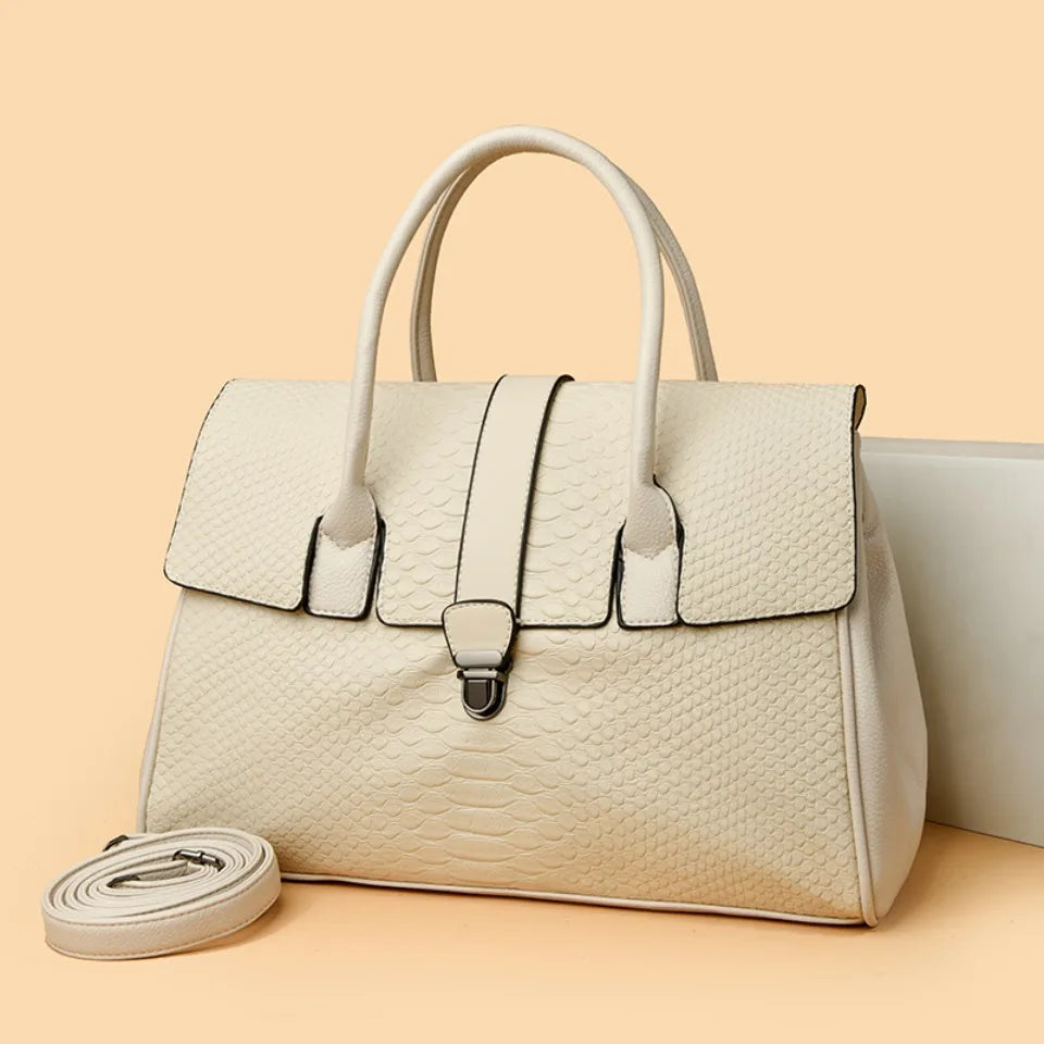 Bolso grande de alta calidad con estampado de serpiente, bolsos de piel, bolso de hombro para mujer, bolso de compras para mujer, bolso de mano informal de moda, bolso de mano Sac