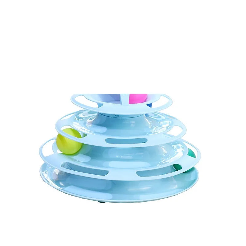 Juguete para gatos: bola de tres capas, tocadiscos interactivo educativo para gatos, torre de juego espacial para gatos.