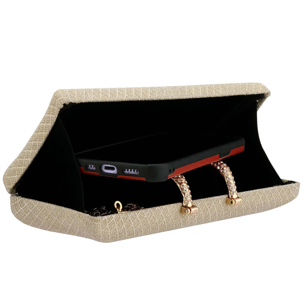 Bolsos de noche YYW para mujer, bolsos de mano de lujo dorados y bolsos de hombro con cadena, bolsos de mano, bolsos de fiesta con brillo, bolso de mano principal