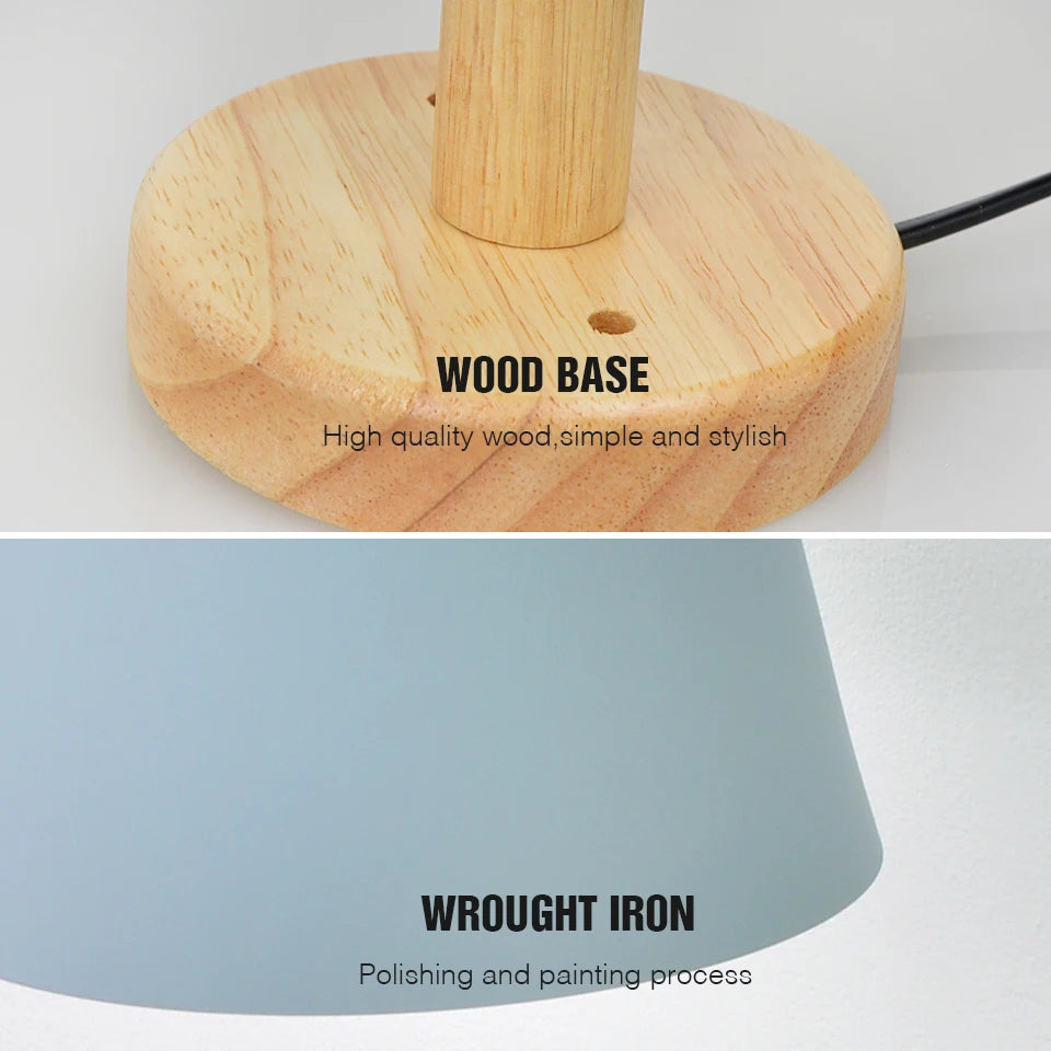 Aplique de pared nórdico para interiores, bricolaje, E27, madera, 6 colores, enchufe EU/UL, 350°, lámparas de pared para sala de estar, dormitorio, pasillo, apliques.