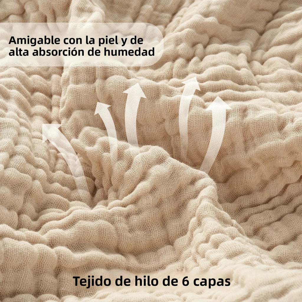 Manta Battilo 100% algodón muselina para sofá, 6 capas, transpirable, ligera, estilo bohemio, ideal para sofá cama, mantas grandes de verano.