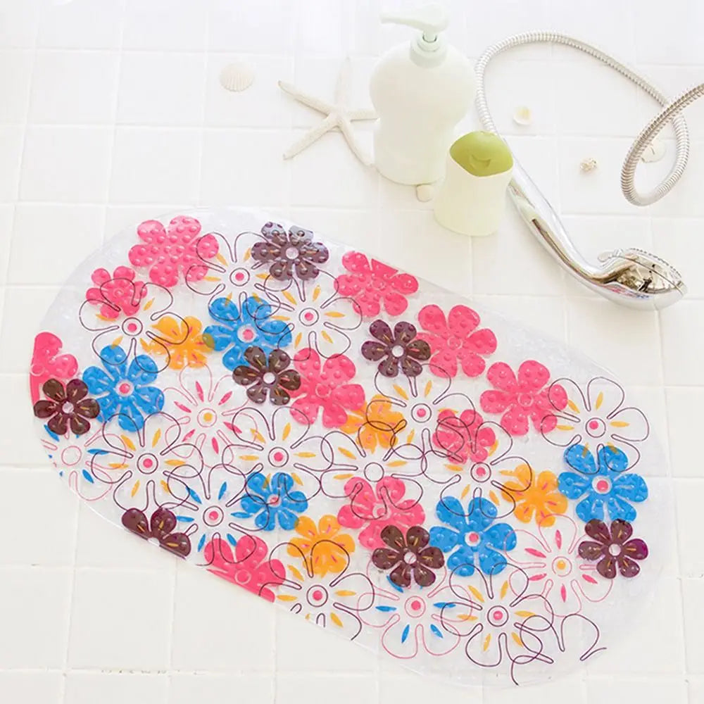Alfombrilla de baño antideslizante de PVC suave con diseño de dibujos animados para niños, con ventosa, para ducha y bañera.