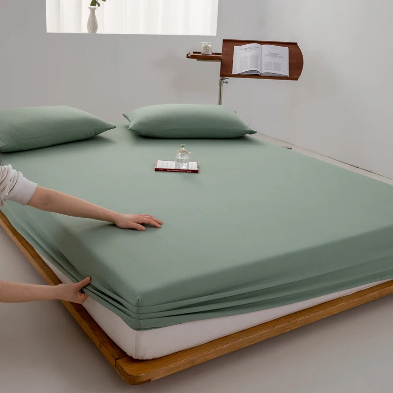 Sábana bajera ajustable 100% algodón con banda elástica antideslizante para colchón de 140/160/180/200 cm, apta para camas individuales, dobles, queen y king.
