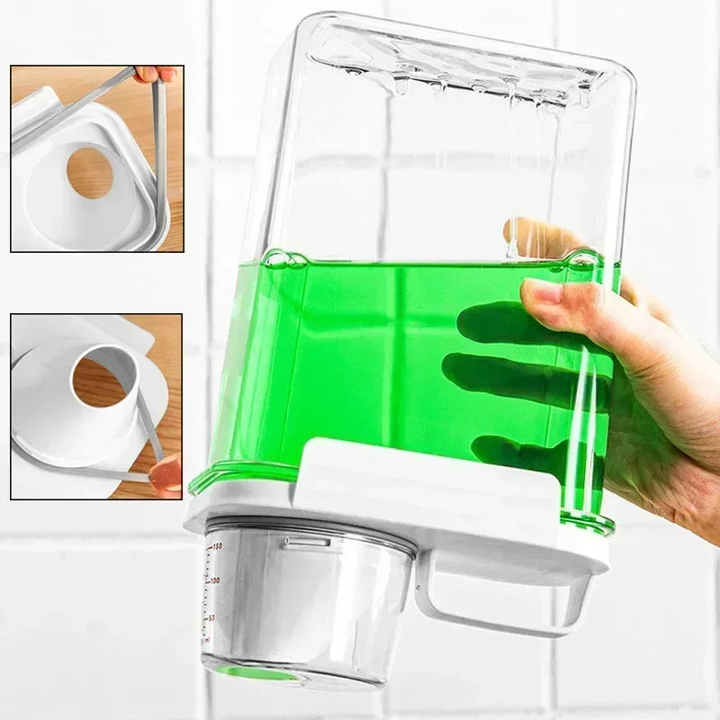 Dispensador hermético de detergente en polvo de 1100/1800/2300 ml. Caja de almacenamiento transparente para detergente líquido en polvo con tapa.