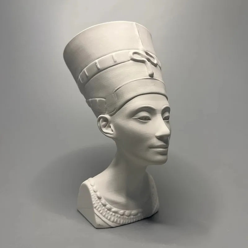 Busto de Nefertiti, réplica del Museo del Antiguo Egipto, escultura de yeso, adornos de escritorio, decoración moderna para el hogar, figura de arte estético.