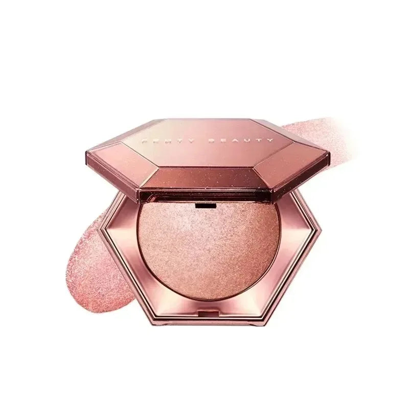 Fenty Beauty Paleta Iluminadora Facial De Alto Brillo, Barra De Contorno Natural, Polvo 3D De Diamante, Efecto Suavizante En Polvo