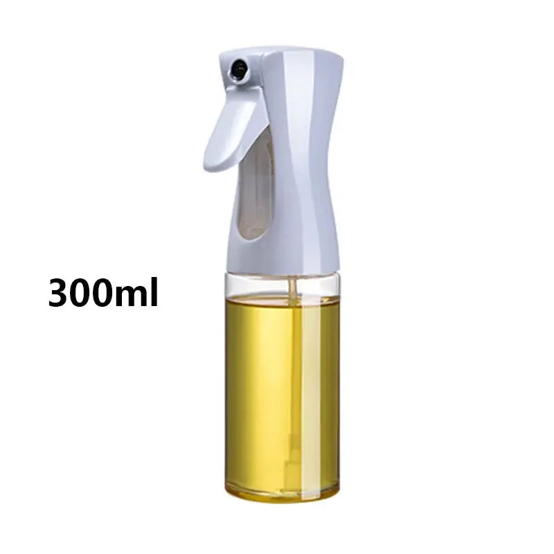 Botella pulverizadora de aceite de 200/300/500 ml para barbacoa, cocina, aceite de oliva, pulverizador de aceite de plástico para hornear, botella vacía, botella de vinagre o pincel de aceite