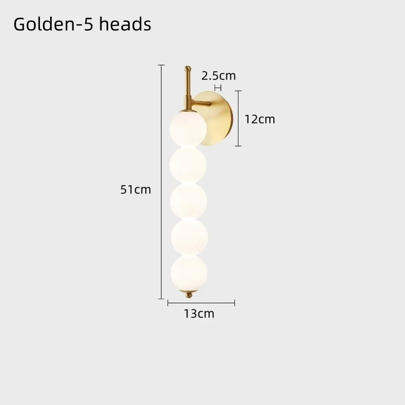 Lámpara de pared minimalista de cristal estilo nórdico moderno para cabecero de cama, ideal para dormitorio, pasillo o sala de estar.
