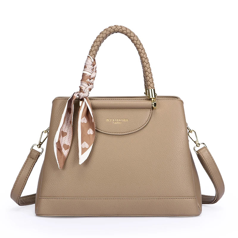 Bolsos de hombro y bandoleras de lujo de diseñador para mujer. Bolsos de mujer con asa tejida y bufanda de piel sintética de alta calidad. Bolsos de mano informales tipo tote.