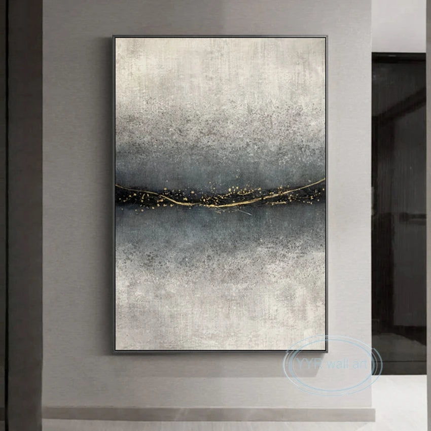 Pintura al óleo abstracta nórdica, lienzo hecho a mano, mural decorativo acrílico sin marco, imagen colgante para sala de estar, dormitorio, pasillo, porche.