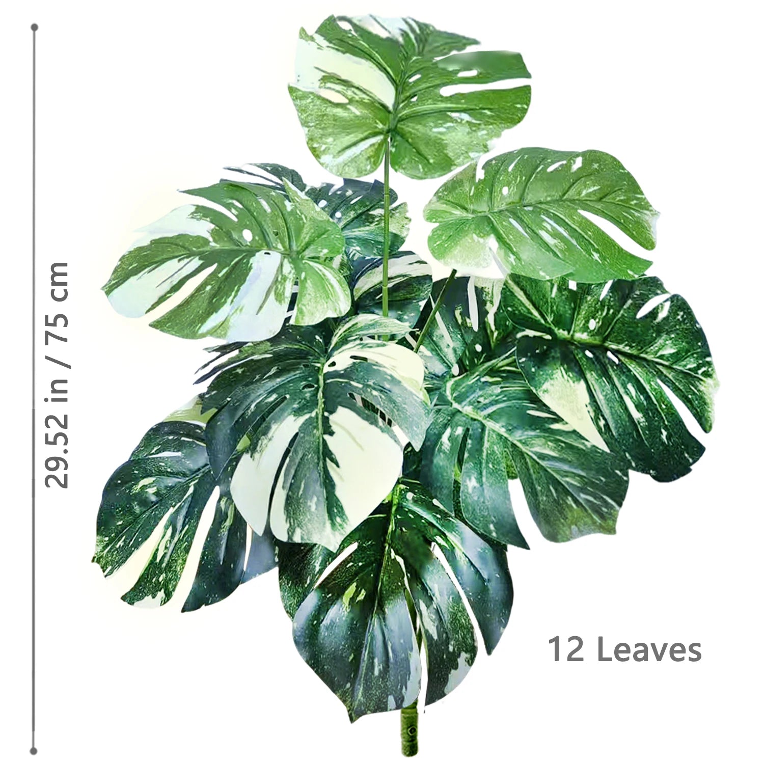 Planta Monstera artificial de 52-104 cm (40,94 pulgadas), palmera falsa de plástico con hojas verdes, ideal para la decoración del hogar, jardín, habitación u oficina.
