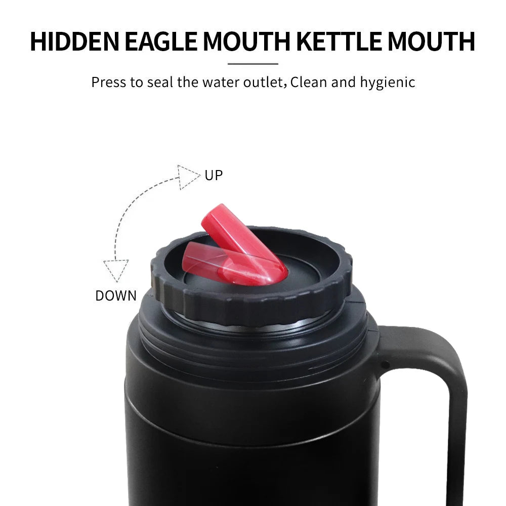 Termo de acero inoxidable para  mate, con aislamiento térmico, botella de agua argentina, gran oferta, Matero para  mate, 1000 ml