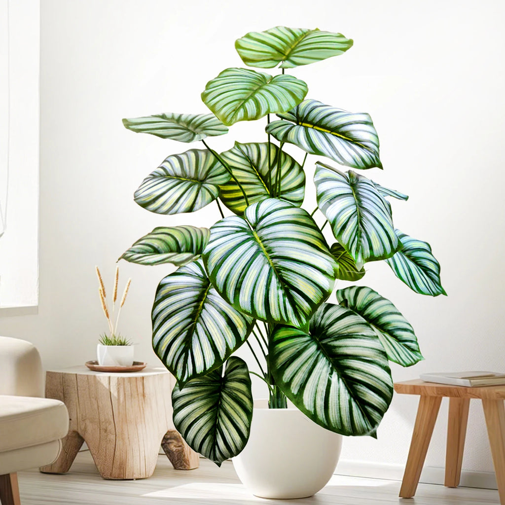 Planta Monstera artificial de 52-104 cm (40,94 pulgadas), palmera falsa de plástico con hojas verdes, ideal para la decoración del hogar, jardín, habitación u oficina.