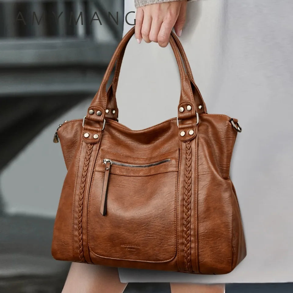 Bolsos de hombro y bandolera de piel suave de marca auténtica para mujer, bolsos de mano de lujo, bolsos de diseñador informales tipo tote y bandolera.