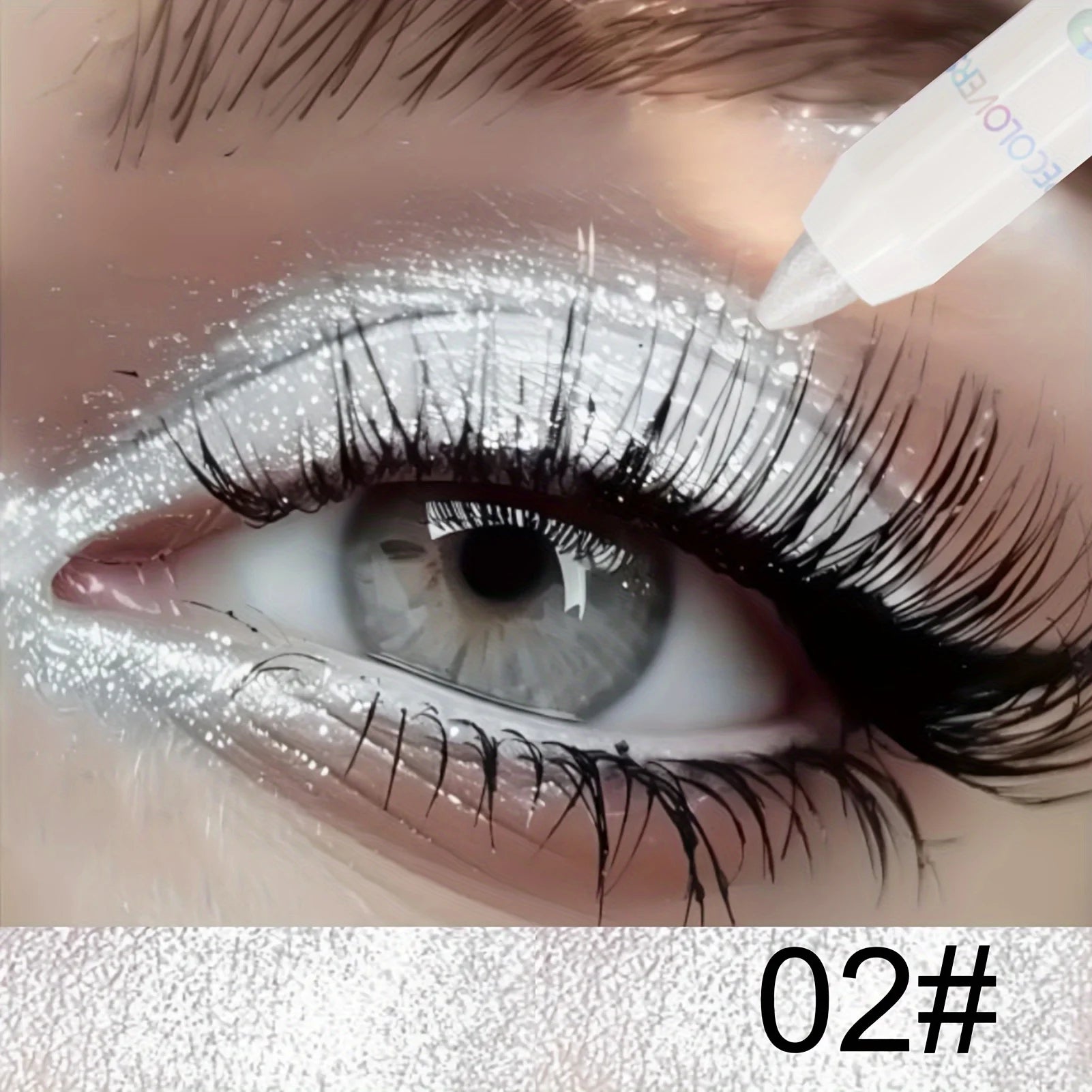 1 unidad de lápiz de sombra de ojos resistente al agua, de larga duración, altamente pigmentado, con brillo y acabado mate, color marrón neutro.