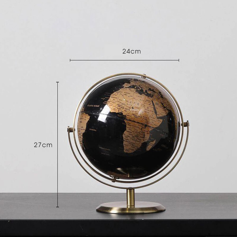 Globo terráqueo Decoración Geografía Accesorios creativos para la decoración del hogar Globo de escritorio retro Mapa del mundo moderno para investigación y aprendizaje