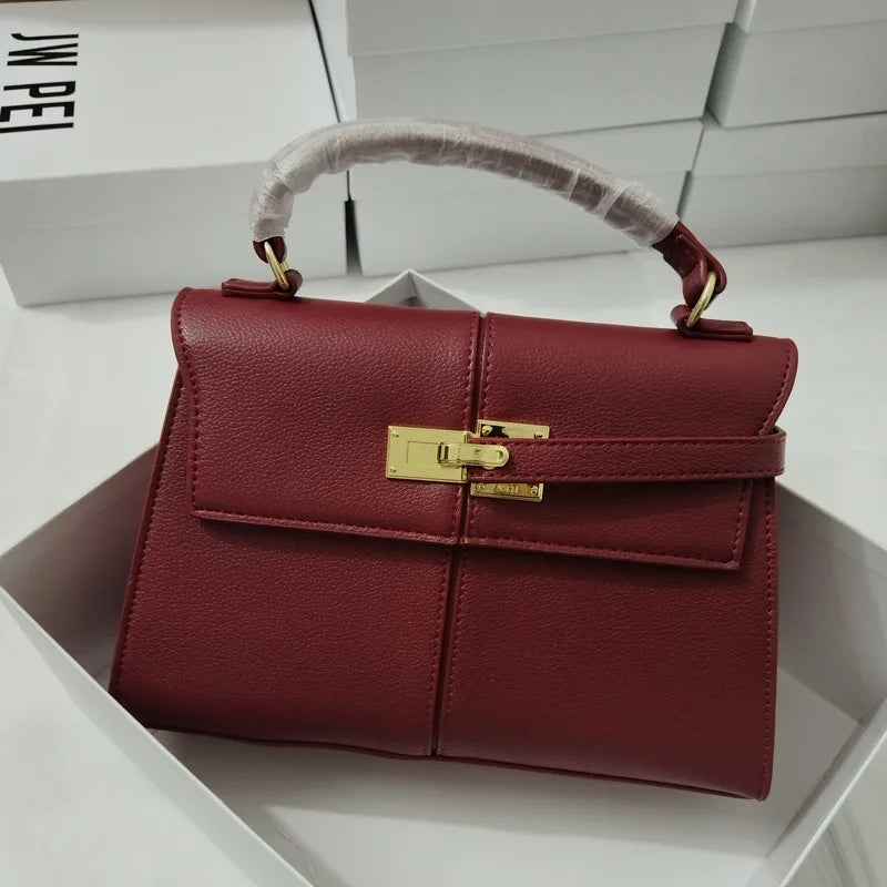 Bolso trapezoidal JW PEI, nuevo estilo, piel auténtica, bolso de mujer, alta gama, versátil, bandolera, a la moda, estilo exclusivo.