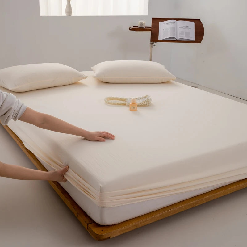 Sábana bajera ajustable 100% algodón con banda elástica antideslizante para colchón de 140/160/180/200 cm, apta para camas individuales, dobles, queen y king.