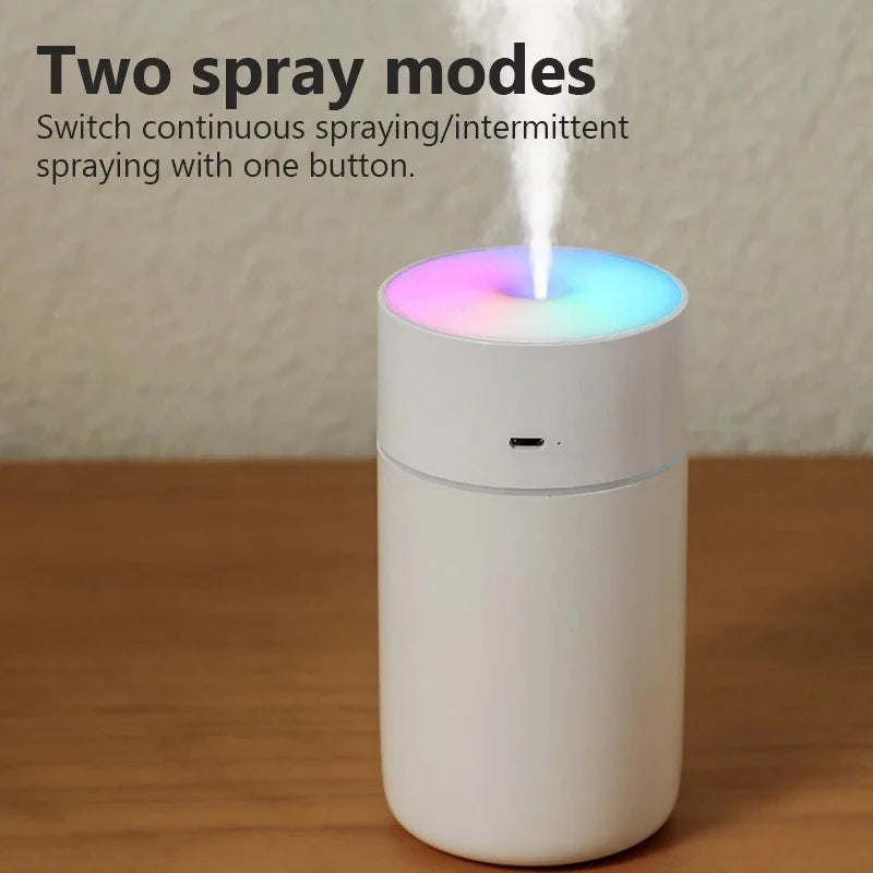 Humidificador de aire portátil mini HOMEFISH colorido, recargable por USB, inalámbrico, difusor de aroma para el hogar y el coche, atomizador de aceites esenciales