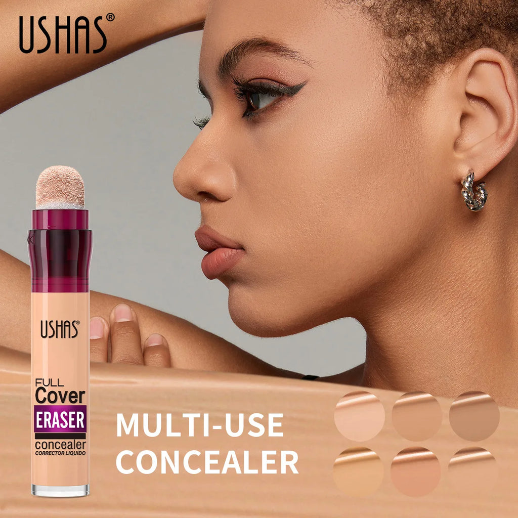 Corrector facial con cabezal de esponja, base de maquillaje líquida mate, control de grasa, crema BB de larga duración, resistente al agua, iluminador, cosméticos.