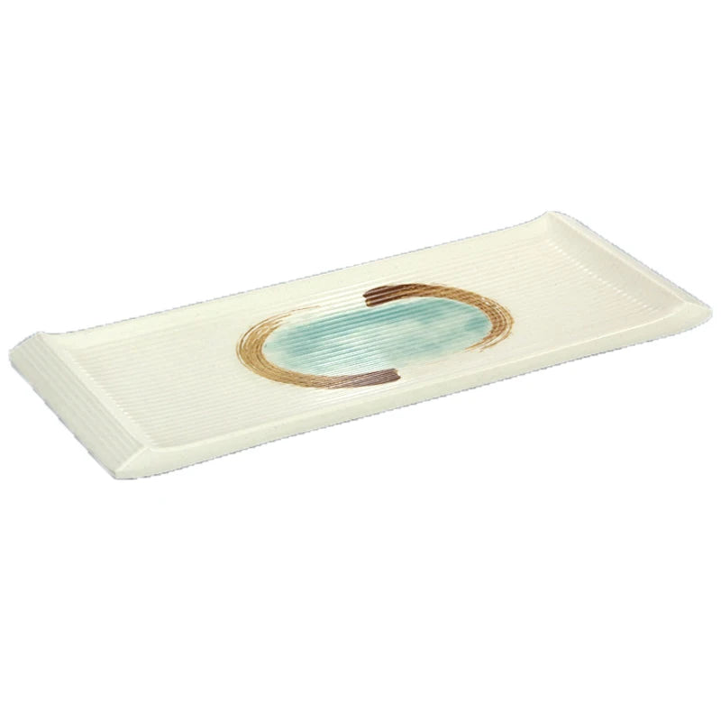 Juego de platos planos de melamina, bandeja comercial para comida rápida, plato plano para sushi y filete de restaurante, estilo palacio, vajilla irrompible