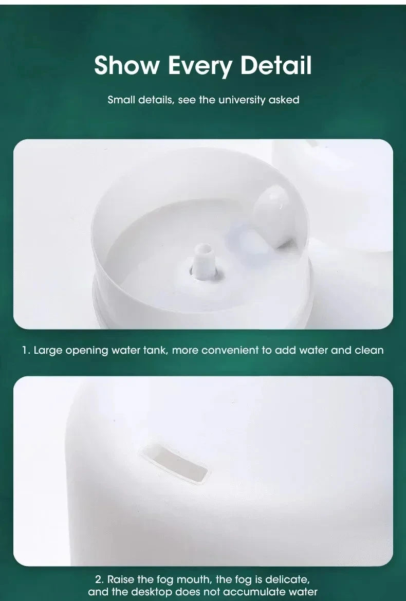 Mini humidificador USB de 500 ml con diseño de madera, difusor de aromas, humidificador de aire con luces nocturnas de colores, difusor de aceites esenciales.