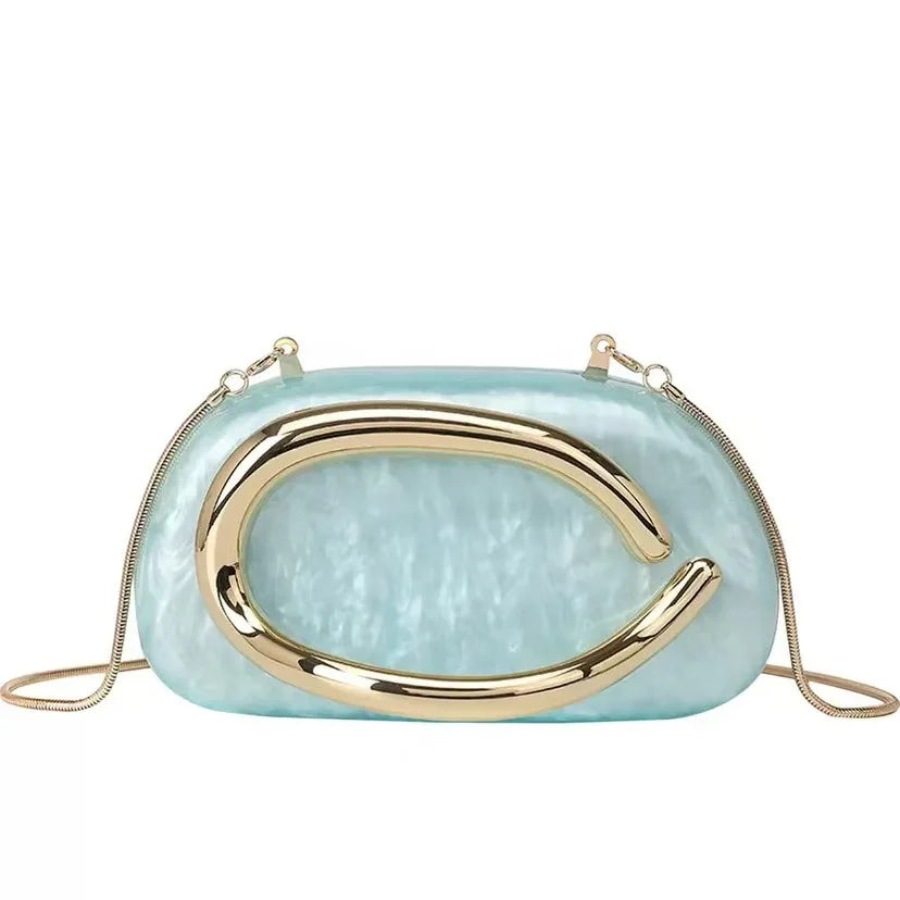Bolso de noche acrílico de un solo hombro para boda, bolso de moda para mujer, bolso rígido, bolso de mano cruzado de moda
