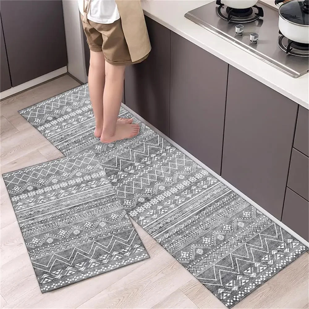 Alfombra para el suelo de la cocina, el dormitorio, la sala de estar, la mesita de noche, el pasillo, la alfombra suave lavable, antideslizante, el felpudo de entrada del baño.