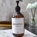 Juego de dispensadores de champú para baño de 500 ml, botellas de acondicionador y gel de ducha recargables, dispensador con decoración rústica, botellas de almacenamiento.