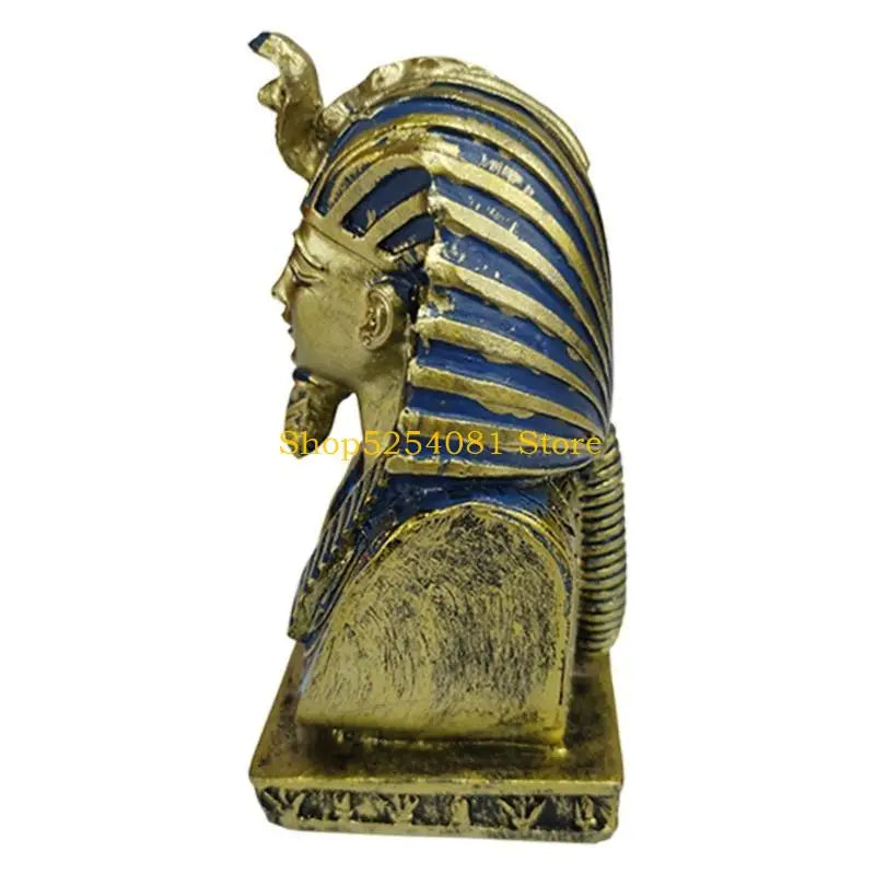 Figura de resina estilo retro de Cleopatra, faraona y ataúd del antiguo Egipto de AXYC.