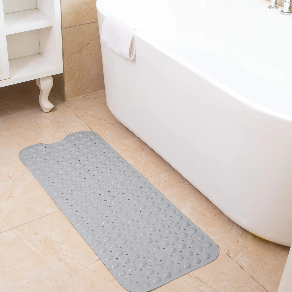 Alfombrillas para bañera y ducha, extralargas antideslizantes de 40 x 16 pulgadas con orificios de drenaje y ventosas, alfombrilla para baño.